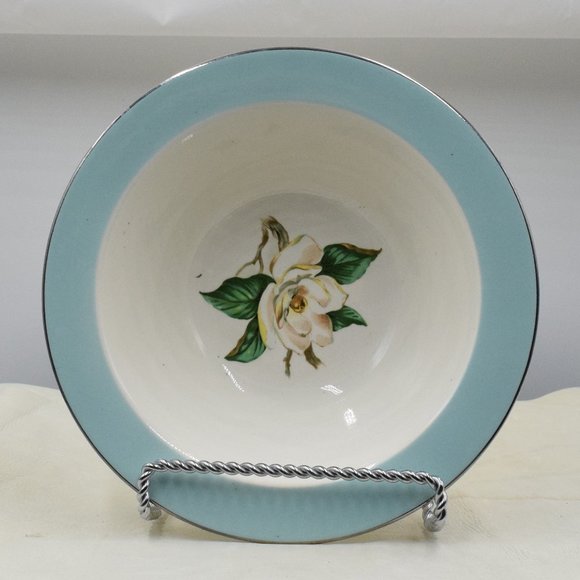 MCM Vintage Lifetime China Co Vegetable Bowl Magnolia Pattern - Picture 1 of 7